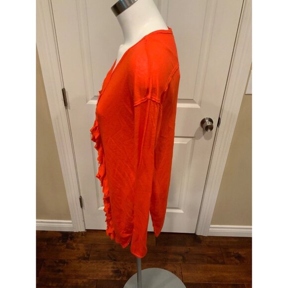 We The Free Orange "Love Star Tee" Ruffle Front Shirt, Size XS, NWT! - Picture 5 of 7